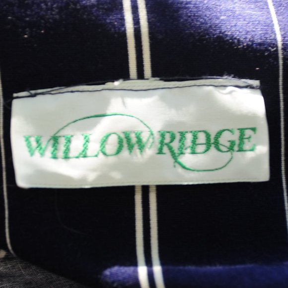 VTG Navy Blue & White Cotton Sleeveless Dress S/M - Picture 12 of 12